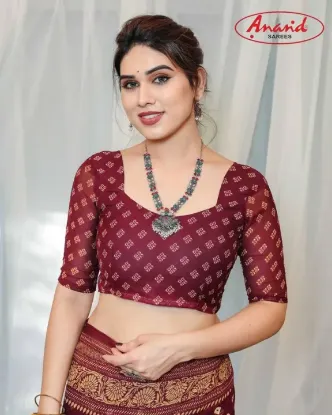 Show details for Printed, Geometric Print Bandhani Georgette Saree (Yellow, Maroon) Picture of Printed, Geometric Print Bandhani Georgette Saree (Yellow, Maroon)