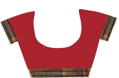 Show details for Striped, Woven, Embellished, Solid/Plain Kanjivaram Cotton Blend, Art Silk Saree (Red) Picture of Striped, Woven, Embellished, Solid/Plain Kanjivaram Cotton Blend, Art Silk Saree (Red)