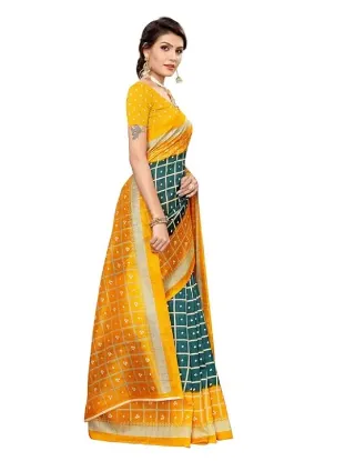 Show details for Women's Art Silk Banarasi Jacquard Saree With Unstitched Blouse Piece Picture of Women's Art Silk Banarasi Jacquard Saree With Unstitched Blouse Piece