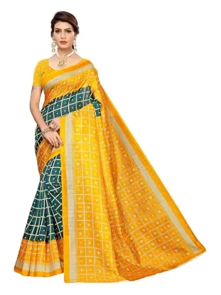 Show details for Women's Art Silk Banarasi Jacquard Saree With Unstitched Blouse Piece Picture of Women's Art Silk Banarasi Jacquard Saree With Unstitched Blouse Piece