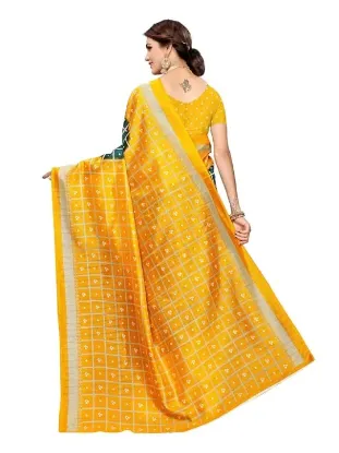 Show details for Women's Art Silk Banarasi Jacquard Saree With Unstitched Blouse Piece Picture of Women's Art Silk Banarasi Jacquard Saree With Unstitched Blouse Piece