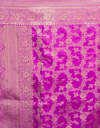 Show details for Women's Art Silk Banarasi Jacquard Saree With Unstitched Blouse Piece Picture of Women's Art Silk Banarasi Jacquard Saree With Unstitched Blouse Piece