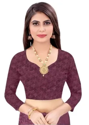 Show details for Self Design Bollywood Net Saree (Purple) Picture of Self Design Bollywood Net Saree (Purple)