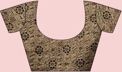Show details for Floral Print Kalamkari Art Silk Saree (Black) Picture of Floral Print Kalamkari Art Silk Saree (Black)