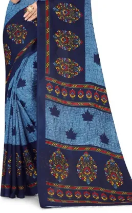 Show details for Printed Daily Wear Georgette Saree (Dark Blue, Light Blue) Picture of Printed Daily Wear Georgette Saree (Dark Blue, Light Blue)