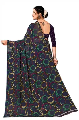 Show details for Printed Bollywood Georgette Saree Picture of Printed Bollywood Georgette Saree