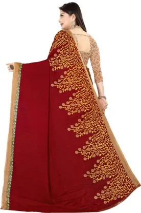 Show details for Printed, Paisley, Floral Print Daily Wear Georgette Saree (Brown, Pink) Picture of Printed, Paisley, Floral Print Daily Wear Georgette Saree (Brown, Pink)