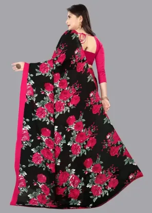 Show details for Printed, Floral Print Daily Wear Georgette Saree (Red) Picture of Printed, Floral Print Daily Wear Georgette Saree (Red)