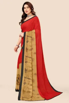 Show details for Printed Daily Wear Georgette Saree (Multicolor) Picture of Printed Daily Wear Georgette Saree (Multicolor)