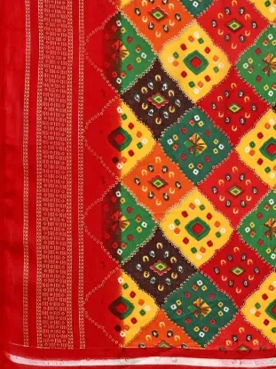 Show details for Printed Bandhani Georgette Saree (Red, Multicolor) Picture of Printed Bandhani Georgette Saree (Red, Multicolor)