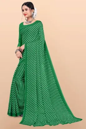 Show details for Polka Print Daily Wear Georgette Saree (Pink) Picture of Polka Print Daily Wear Georgette Saree (Pink)