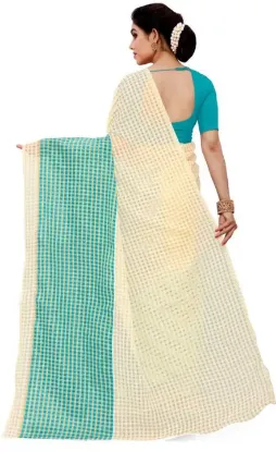 Show details for Checkered Daily Wear Art Silk Saree (Light Blue, Cream) Picture of Checkered Daily Wear Art Silk Saree (Light Blue, Cream)