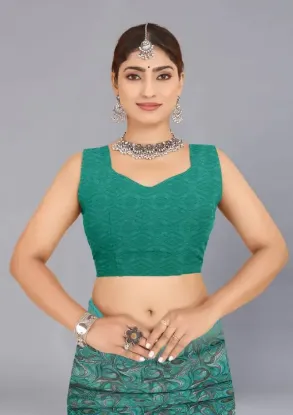 Show details for Printed Daily Wear Georgette Saree (Green) Picture of Printed Daily Wear Georgette Saree (Green)