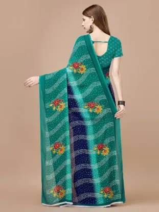 Show details for Floral Print, Printed Daily Wear Georgette Saree (Dark Green) Picture of Floral Print, Printed Daily Wear Georgette Saree (Dark Green)