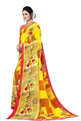 Show details for Printed Daily Wear Georgette Saree (Pink) Picture of Printed Daily Wear Georgette Saree (Pink)