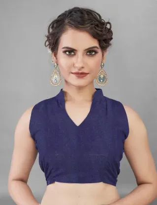 Show details for Geometric Print, Floral Print Bollywood Georgette Saree (Blue) Picture of Geometric Print, Floral Print Bollywood Georgette Saree (Blue)