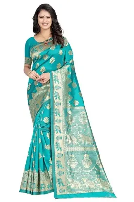 Show details for Women’s Pure Kanjivaram Soft Silk Saree With Blouse Piece for Wedding Picture of Women’s Pure Kanjivaram Soft Silk Saree With Blouse Piece for Wedding
