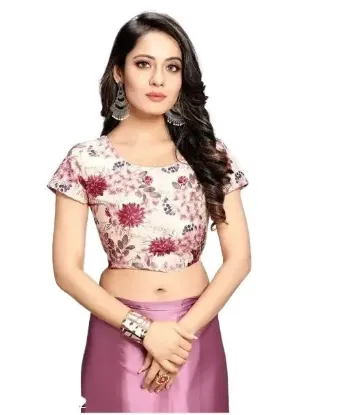 Show details for Silk Satin Silk Peach Saree With Blouse Picture of Silk Satin Silk Peach Saree With Blouse
