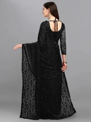 Show details for Self Design Bollywood Net Saree (Black) Picture of Self Design Bollywood Net Saree (Black)
