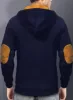 Picture of Men Full Sleeve Solid Hooded Sweatshirt