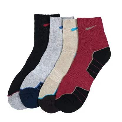 Show details for Pack Of 4 Beige /Grey /Black /Maroon Rabbit Hair Cotton Mid Calf Socks For Men Picture of Pack Of 4 Beige /Grey /Black /Maroon Rabbit Hair Cotton Mid Calf Socks For Men