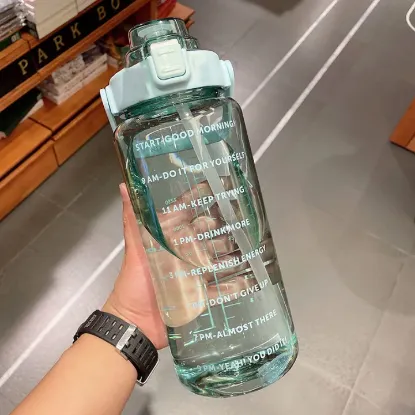 Picture of 1500Ml Pastel Motivational Water Bottle With Time Marker & Straw-BPA Free