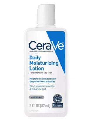 Show details for CeraVe Daily Moisturizing Lotion for Dry Skin | Body Lotion & Facial Moisturizer with Hyaluronic Acid and Ceramides 87ml Picture of CeraVe Daily Moisturizing Lotion for Dry Skin | Body Lotion & Facial Moisturizer with Hyaluronic Acid and Ceramides 87ml