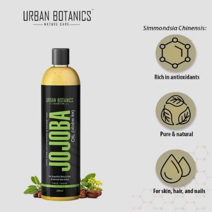 Show details for Urban Botanics 100% Pure Coldpressed Jojoba Oil 200ml Picture of Urban Botanics 100% Pure Coldpressed Jojoba Oil 200ml